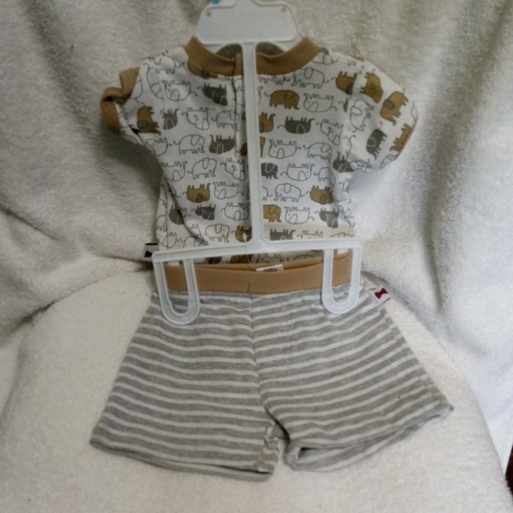Dapper Dude Onesie and Short Set Elephant NEW